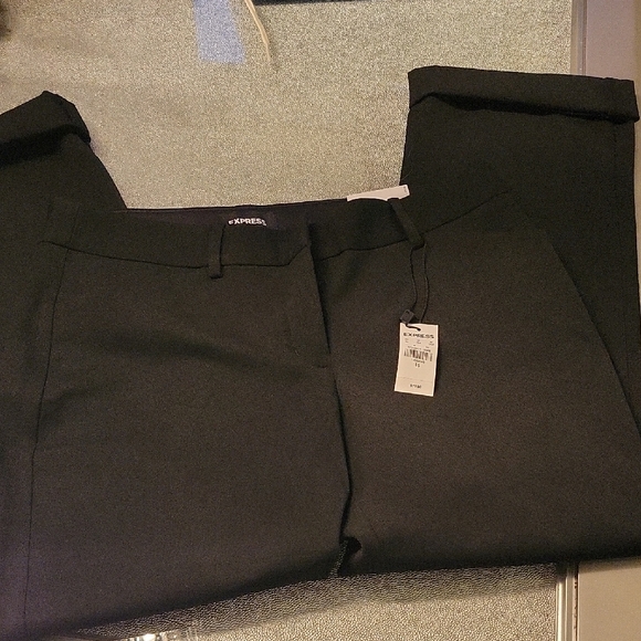 NWT EXPRESS Editor Black Women's Pants Size 6S Barely Boot Low Rise - Picture 2 of 7
